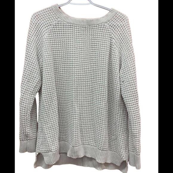Natural Reflections Womens Off White Waffle Knit Pullover Sweater Size 2XL READ‌ - Picture 1 of 8